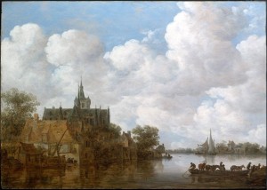 Landscape with a Ferry and a Church